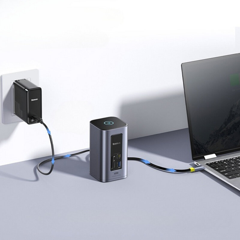 Docking Station USB-C la HDMI, USB, RJ45 Baseus, B00568103813-00