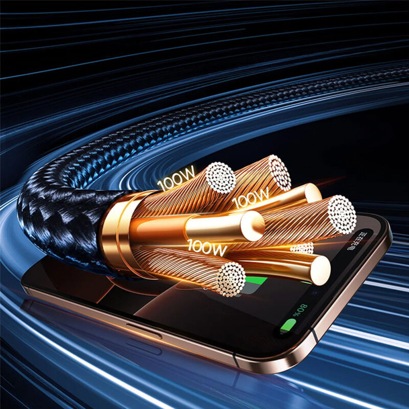 Cablu incarcare 5in1 Baseus 100W, 1.5m, negru, P10377501111-00