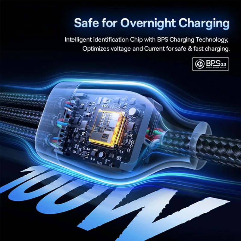 Cablu incarcare 5in1 Baseus 100W, 1.5m, negru, P10377501111-00