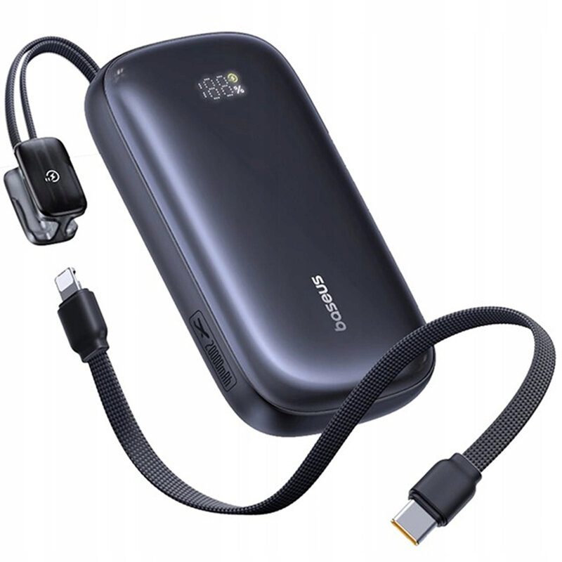 Baterie externa cu cablu 20000mAh Baseus, 22.5W, negru, E0027M00