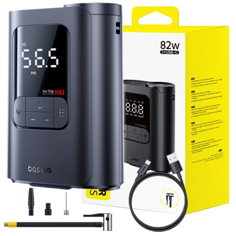 Compresor auto wireless, pompa electrica 82W Baseus, C0119501