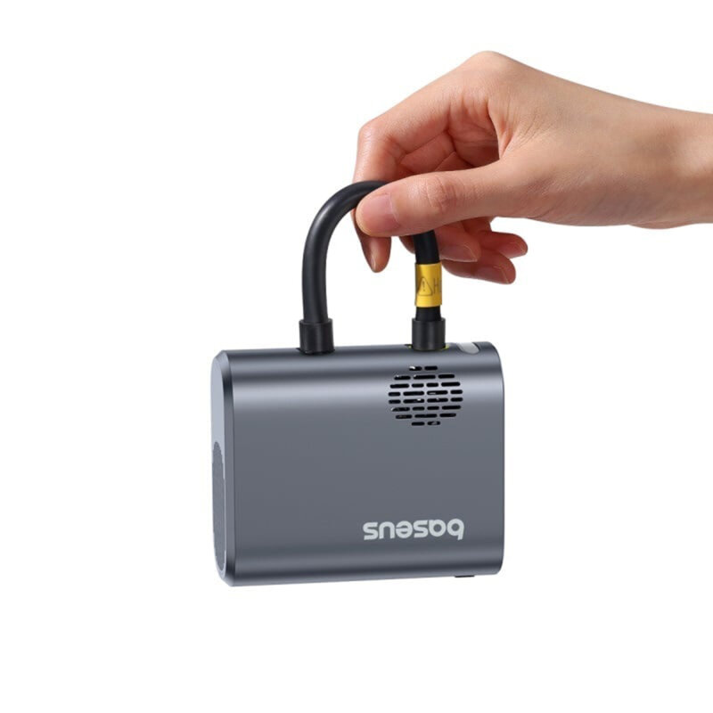 Compresor bicicleta portabil cu afisaj digital Baseus, negru