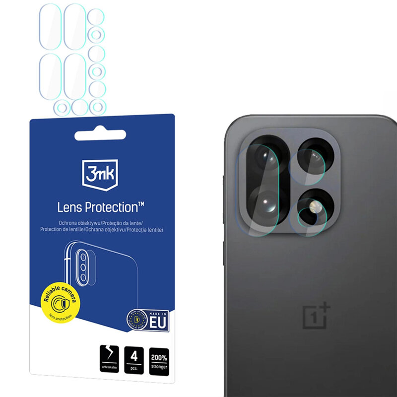 [Pachet 4x] Folie OnePlus 15 3mk Lens Protection, transparenta