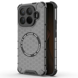 Husa transparenta Xiaomi 15T Pro Techsuit HoneyComb Shield MagSafe, negru