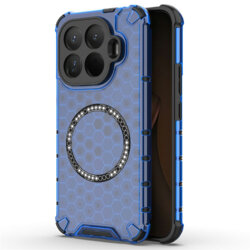 Husa transparenta Xiaomi 15T Pro Techsuit HoneyComb Shield MagSafe, albastru