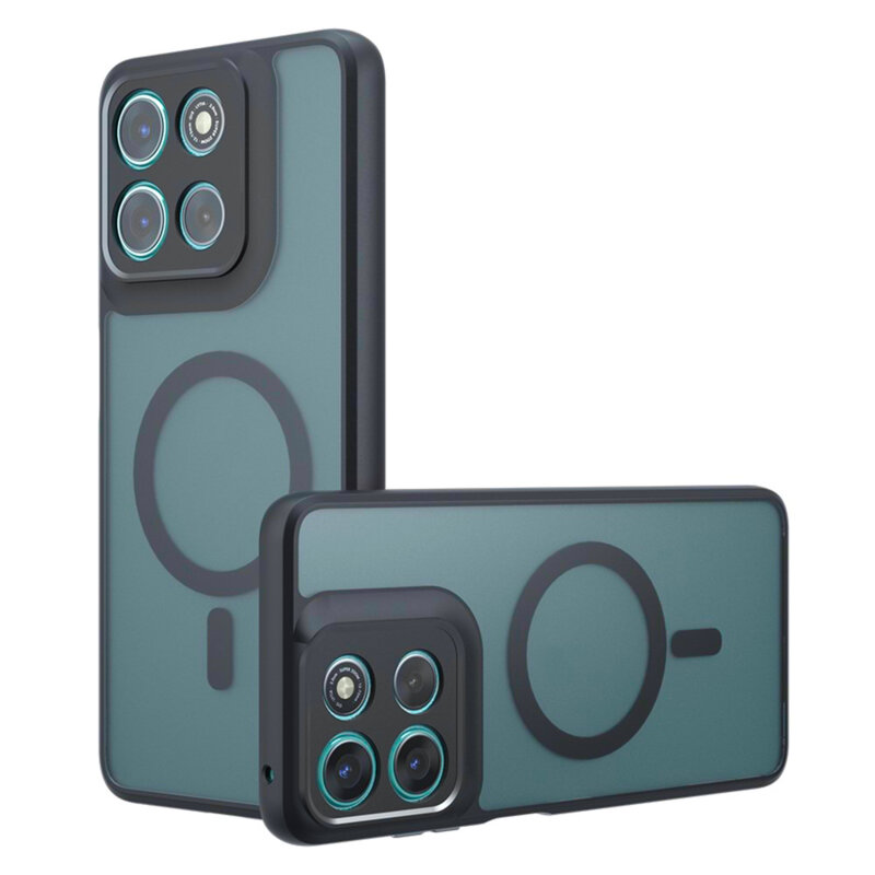 Husa Motorola Moto G57 Power Techsuit PureFrost MagSafe, negru frost