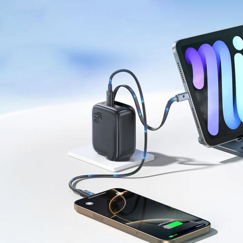 Incarcator Type-C cu cablu retractabil 45W, Baseus, E0120G00