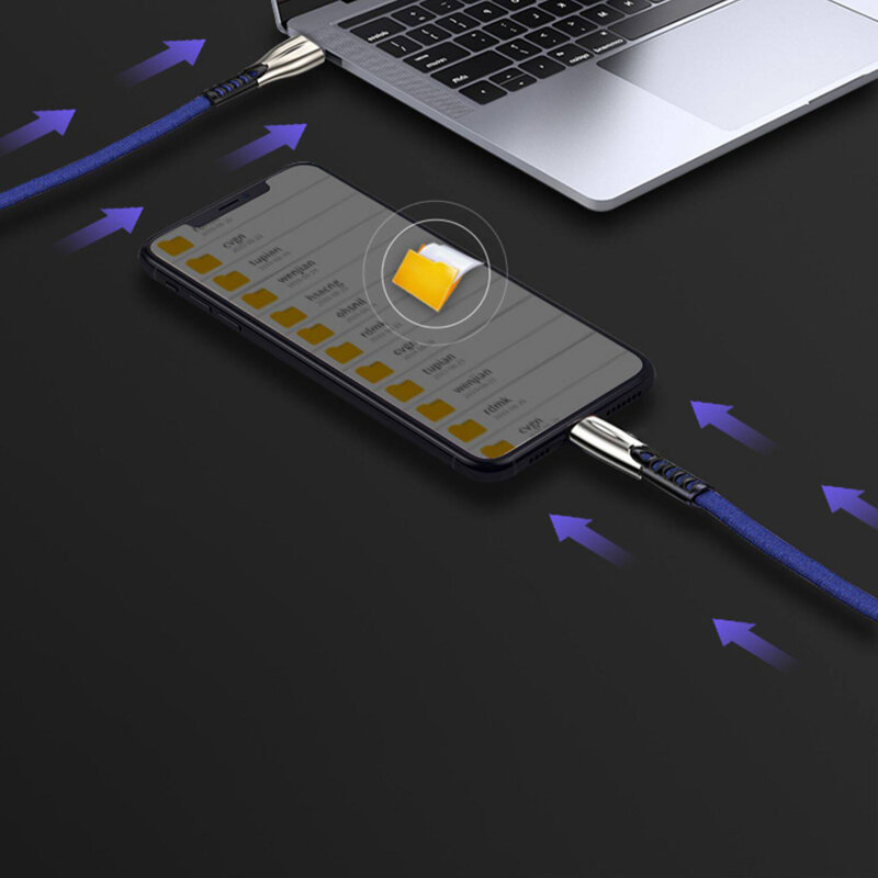 Cablu date si incarcare Apple Lightning ColorWay, 2.4A, 1m, bleu