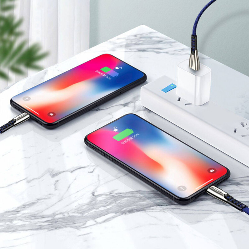 Cablu date si incarcare Apple Lightning ColorWay, 2.4A, 1m, bleu