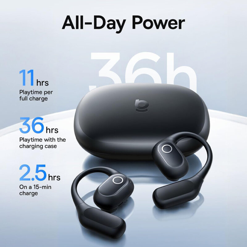 Casti wireless open-ear BT6.0 Baseus Eli 2i Fit, 600mAh, A0102604