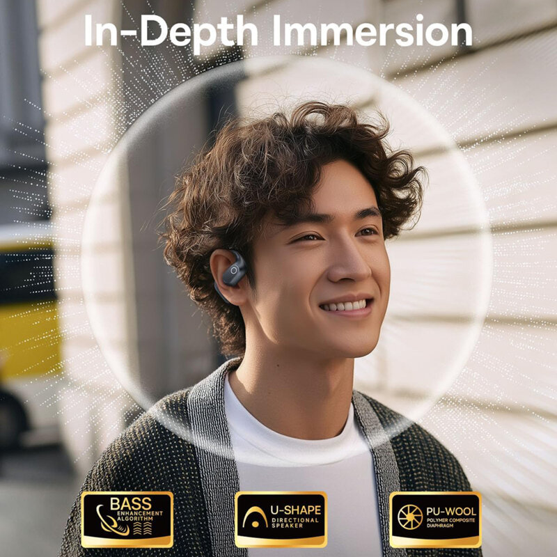 Casti wireless open-ear BT6.0 Baseus Eli 2i Fit, 600mAh, A0102604