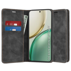 Husa piele Honor Magic8 Lite Techsuit Confy Cover, negru