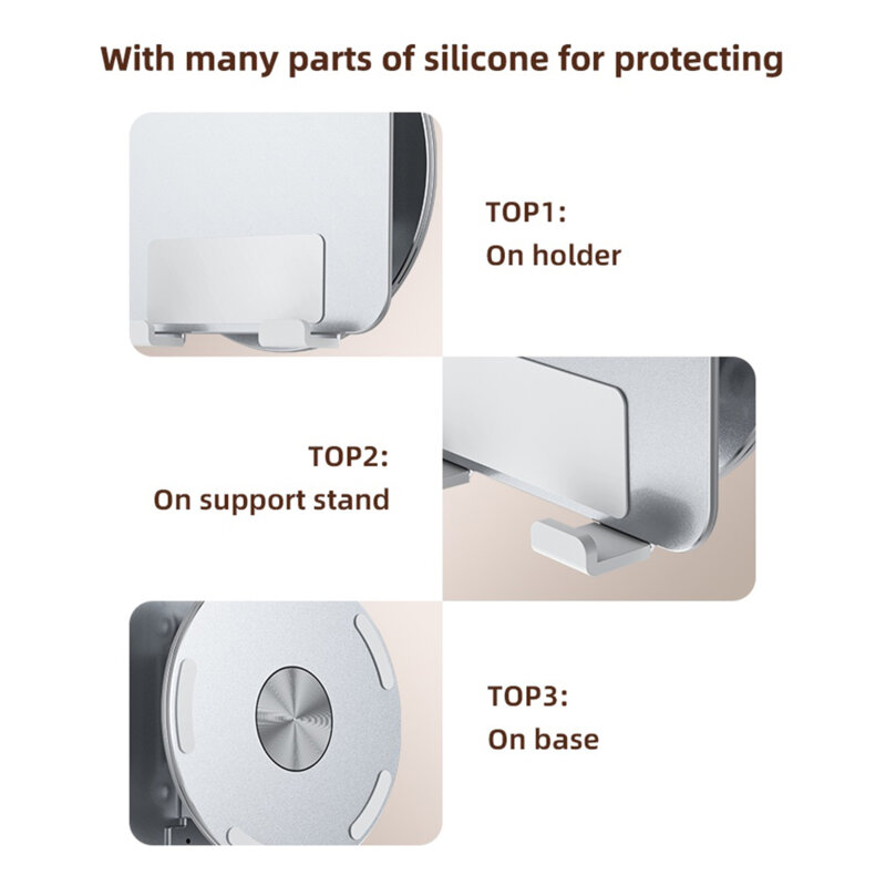 Suport pentru tableta rotativ, pliabil Yesido C293, argintiu