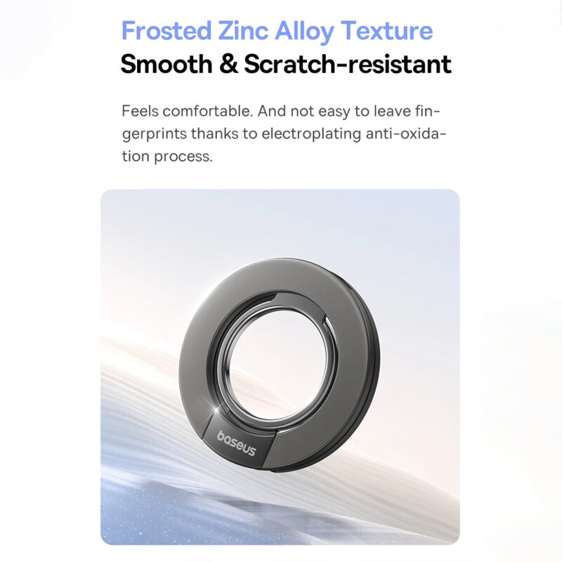 Inel magnetic telefon, dual-ring Baseus MagPro 3, negru, Z0004800