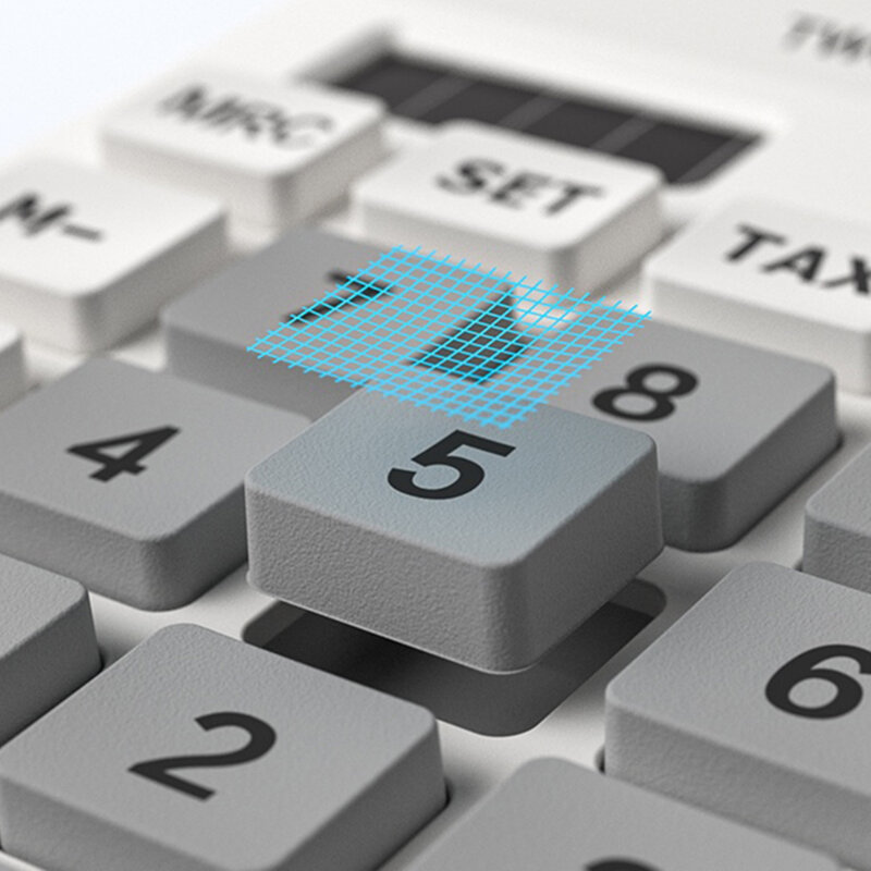 Calculator de birou ergonomic Yesido EC10, LCD Display, alb