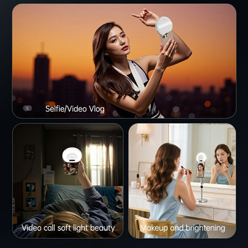 Lumina LED pentru selfie cu clema pentru telefon, Yesido DH13