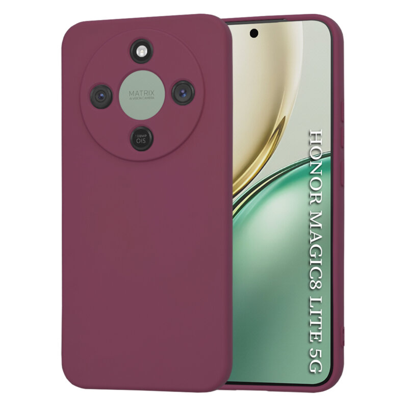 Husa silicon Honor Magic8 Lite Techsuit SoftFlex, bordo