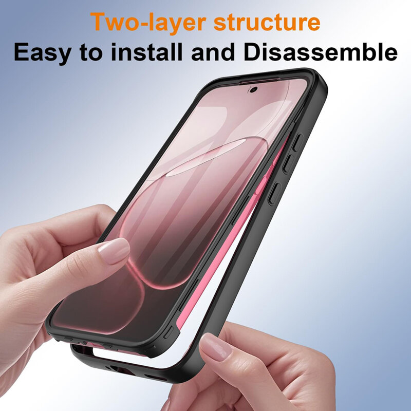 Husa 360° Oppo A6 Pro 5G Techsuit ColorVerse, negru