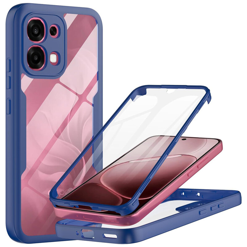 Husa 360° Oppo A6 Pro 4G Techsuit ColorVerse, albastru