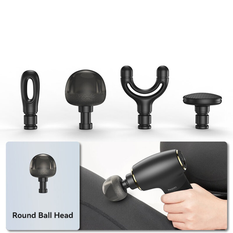 Aparat masaj pistol pentru gat Yesido MG02, 3200RPM, negru