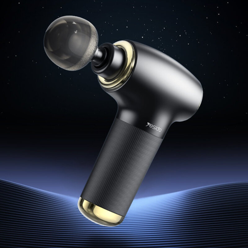 Aparat masaj pistol pentru gat Yesido MG02, 3200RPM, negru