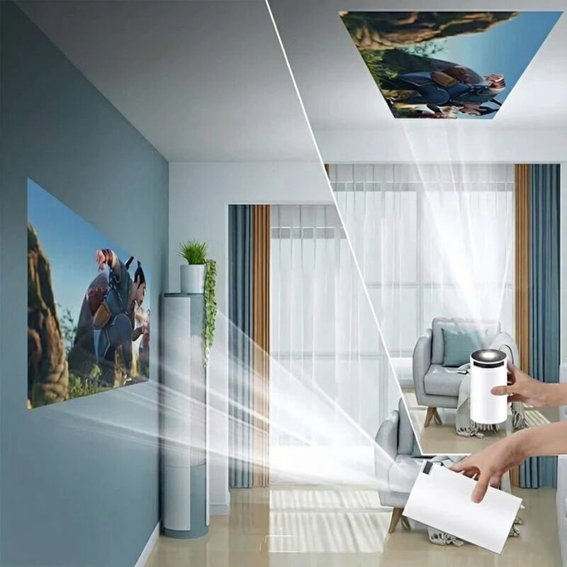 Mini videoproiector portabil HD Yesido TV14, alb