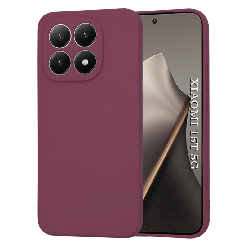 Husa silicon Xiaomi 15T Techsuit SoftFlex, bordo