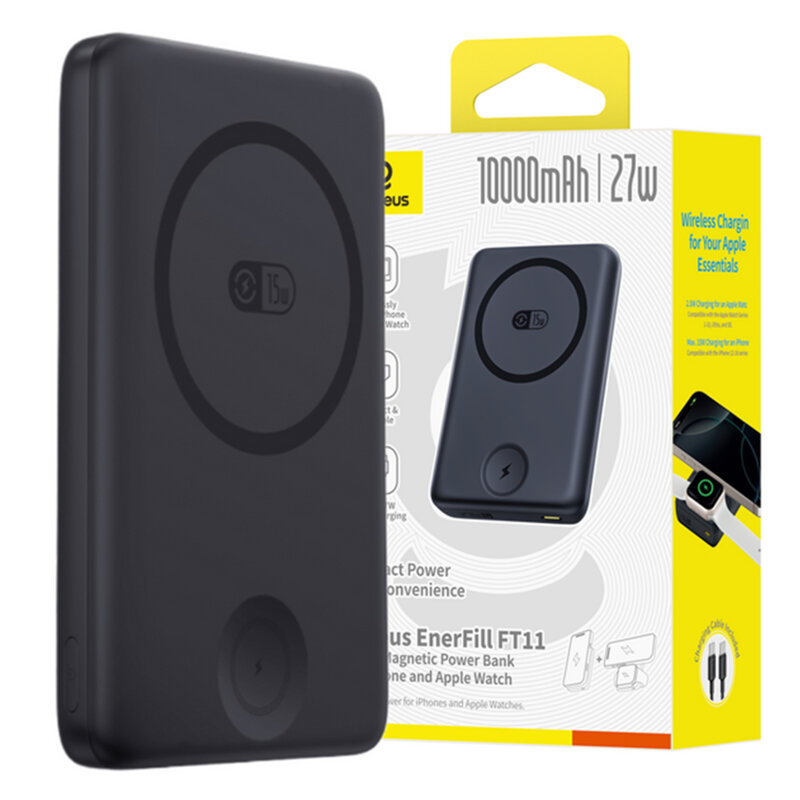 Baterie externa magnetica 10000mAh, Baseus EnerFill FT11, P1008210G123-00