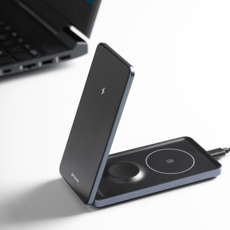 Statie incarcare 3in1 pliabila Proove, 15W, gri, WSME15010003