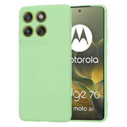 Husa silicon Motorola Edge 70 Techsuit SoftFlex, verde deschis