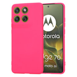 Husa silicon Motorola Edge 70 Techsuit SoftFlex, fucsia