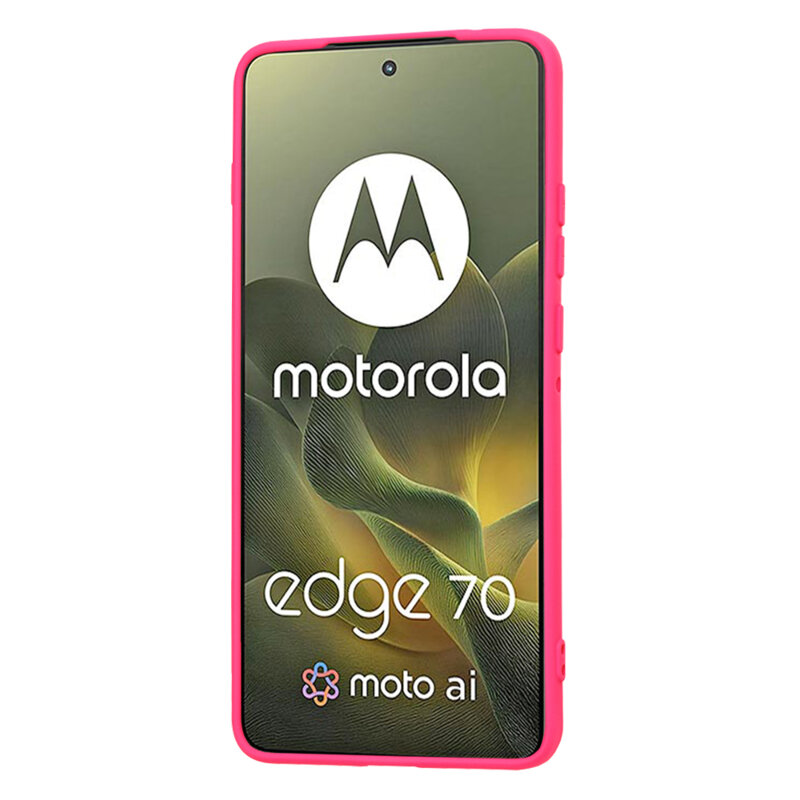 Husa silicon Motorola Edge 70 Techsuit SoftFlex, fucsia