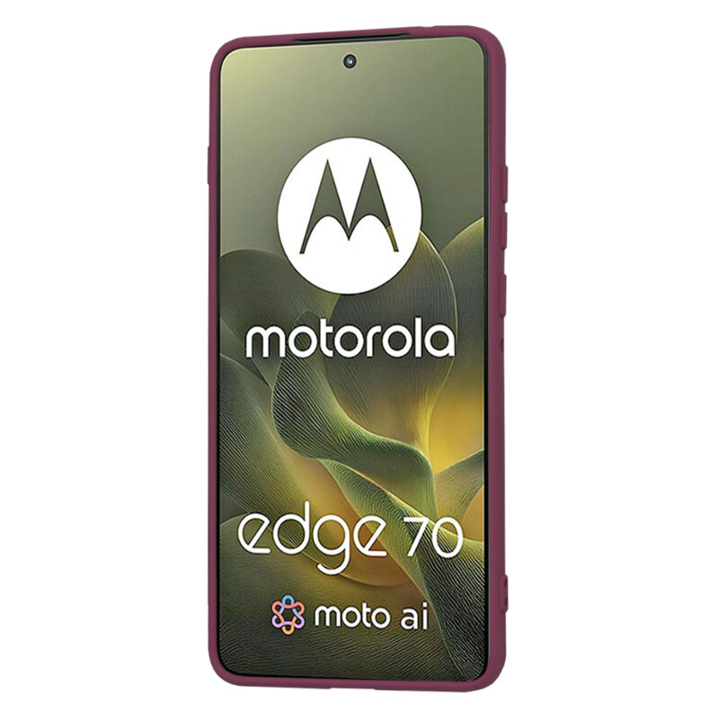 Husa silicon Motorola Edge 70 Techsuit SoftFlex, bordo