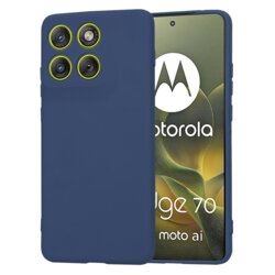 Husa silicon Motorola Edge 70 Techsuit SoftFlex, bleumarin