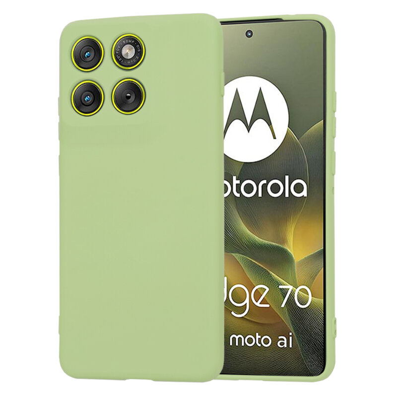 Husa silicon Motorola Edge 70 Techsuit SoftFlex, verde