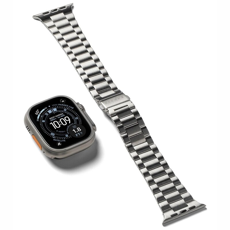 Curea Apple Watch 8 45mm Ringke Metal One Air, argintiu