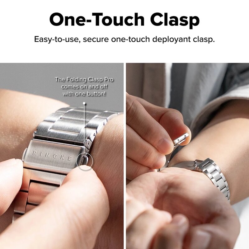 Curea Apple Watch Ultra Ringke Metal One Air, argintiu