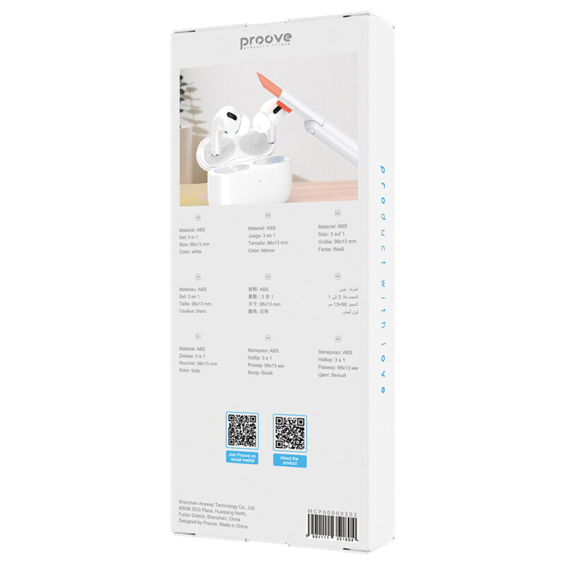 Kit curatare laptop, tastatura, telefon 3in1 Proove, MCP00000302