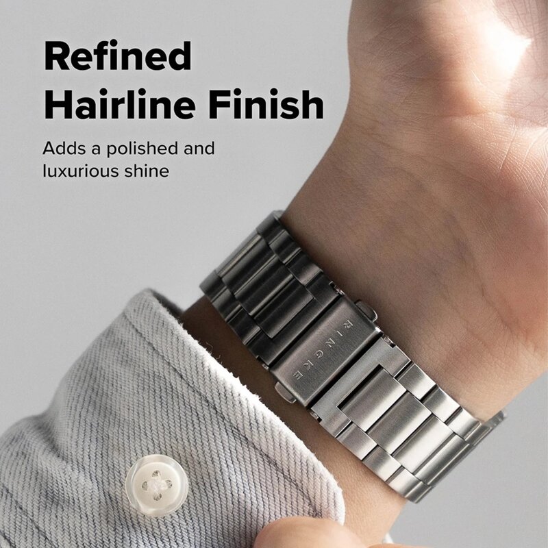 Curea Samsung Galaxy Watch8 Classic Ringke Metal One Air, argintiu