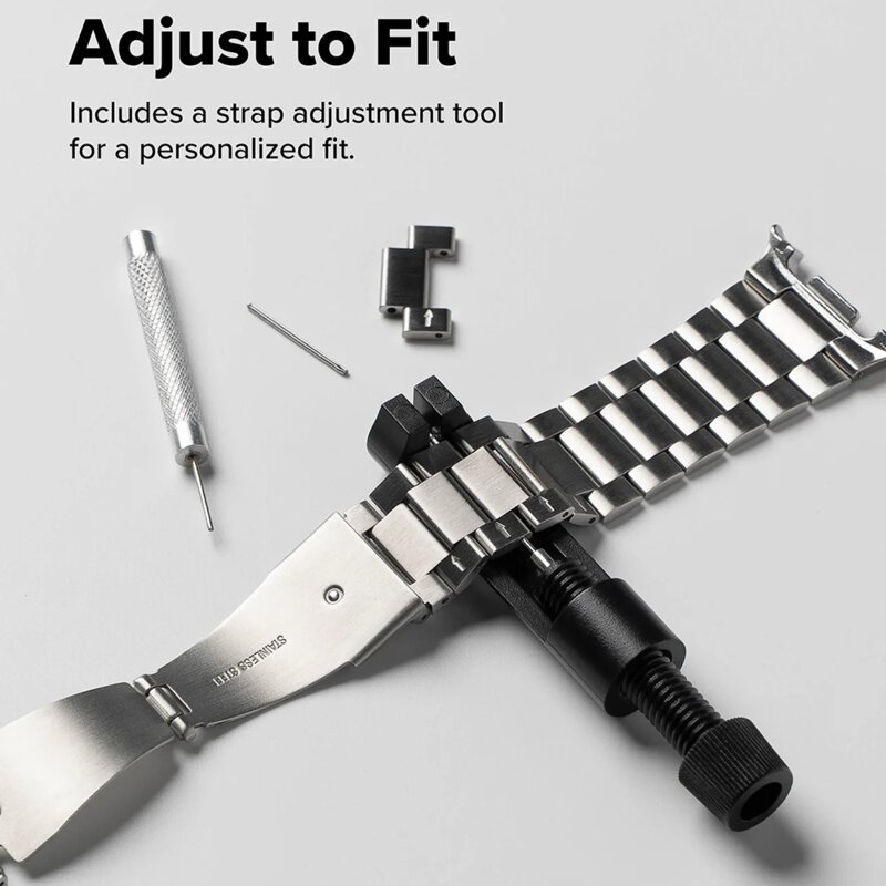 Curea Samsung Galaxy Watch8 Classic Ringke Metal One Air, argintiu