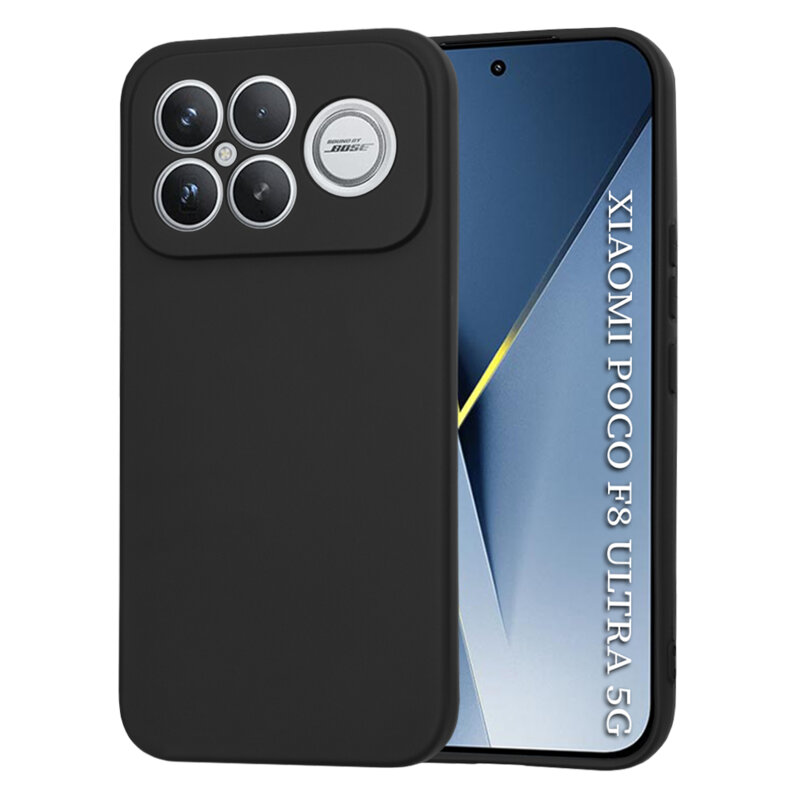 Husa silicon Xiaomi Poco F8 Ultra Techsuit SoftFlex, negru