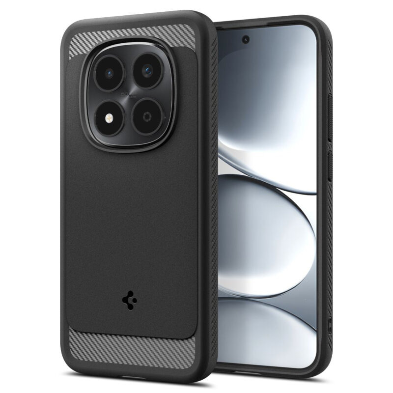 Husa Xiaomi Redmi Note 15 Pro 5G Spigen Rugged Armor, negru mat