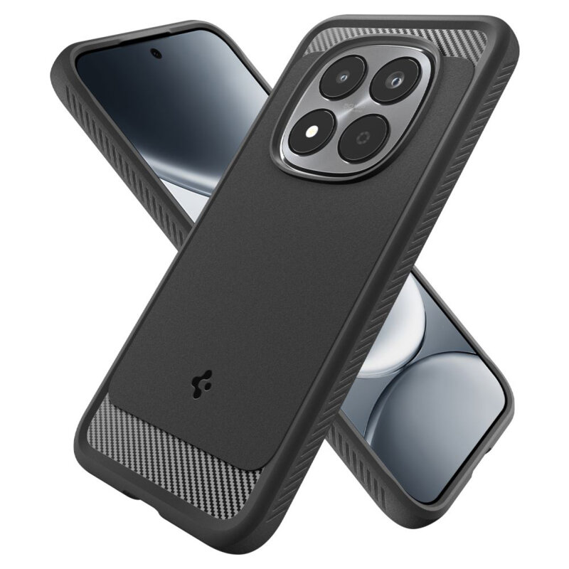 Husa Xiaomi Redmi Note 15 Pro 5G Spigen Rugged Armor, negru mat