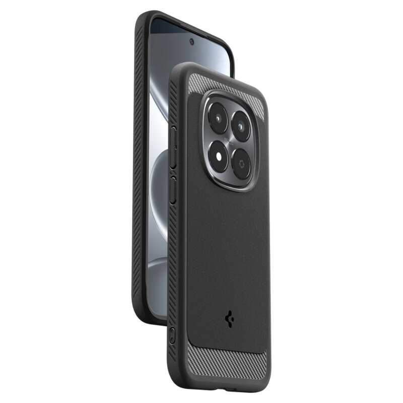 Husa Xiaomi Redmi Note 15 Pro 5G Spigen Rugged Armor, negru mat