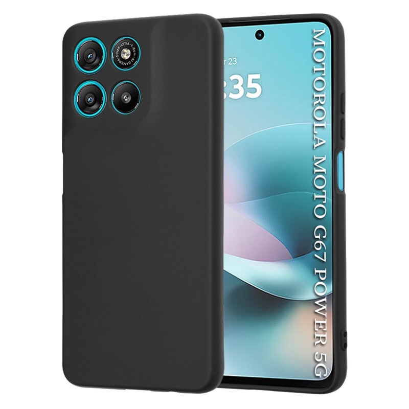 Husa silicon Motorola Moto G67 Power Techsuit SoftFlex, negru