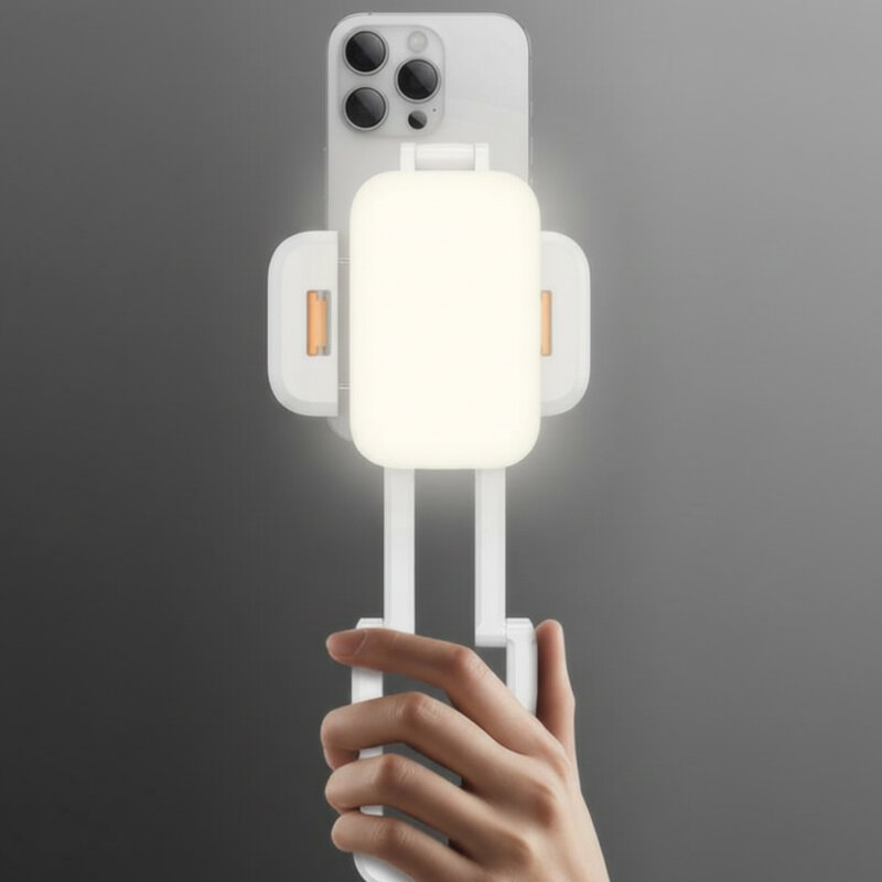 Suport de telefon pentru birou cu lumina LED Yesido DH10, alb