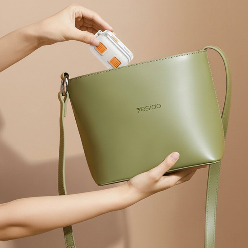 Suport de telefon pentru birou cu lumina LED Yesido DH10, alb