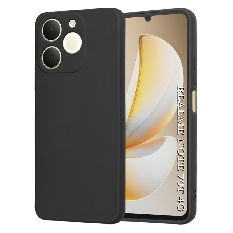 Husa silicon Realme Note 70T Techsuit SoftFlex, negru