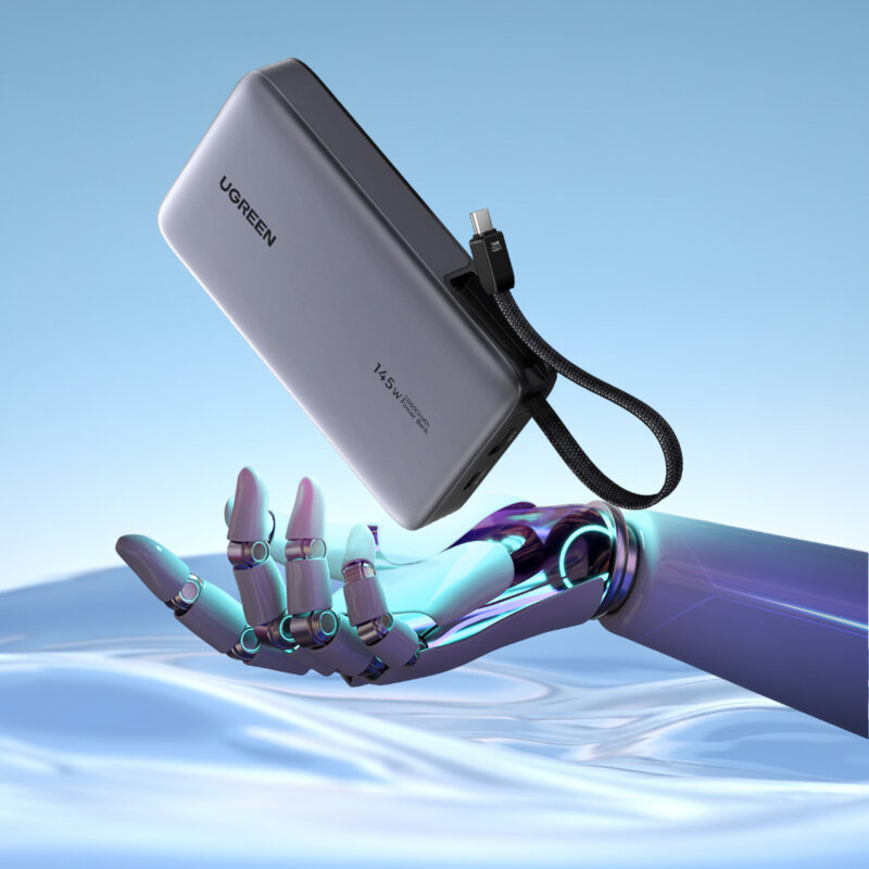 Power bank USB, Type-C, 20000mAh Ugreen, 145W, gri, 55992
