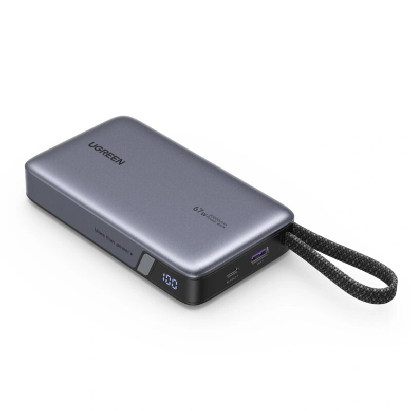 Baterie externa USB, Type-C, 20000mAh Ugreen, 67W, gri, 55996B